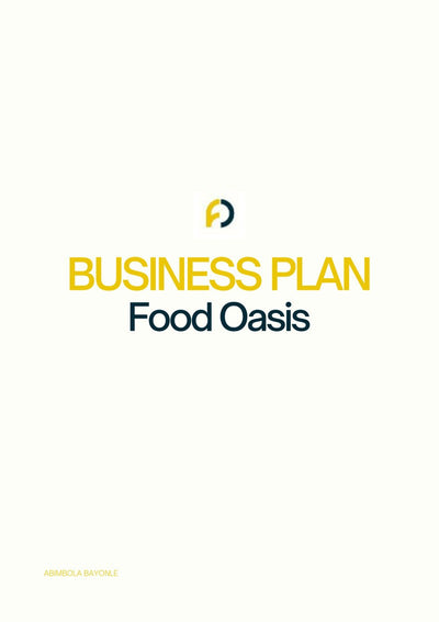 Food Oasis Business Plan - Case Study